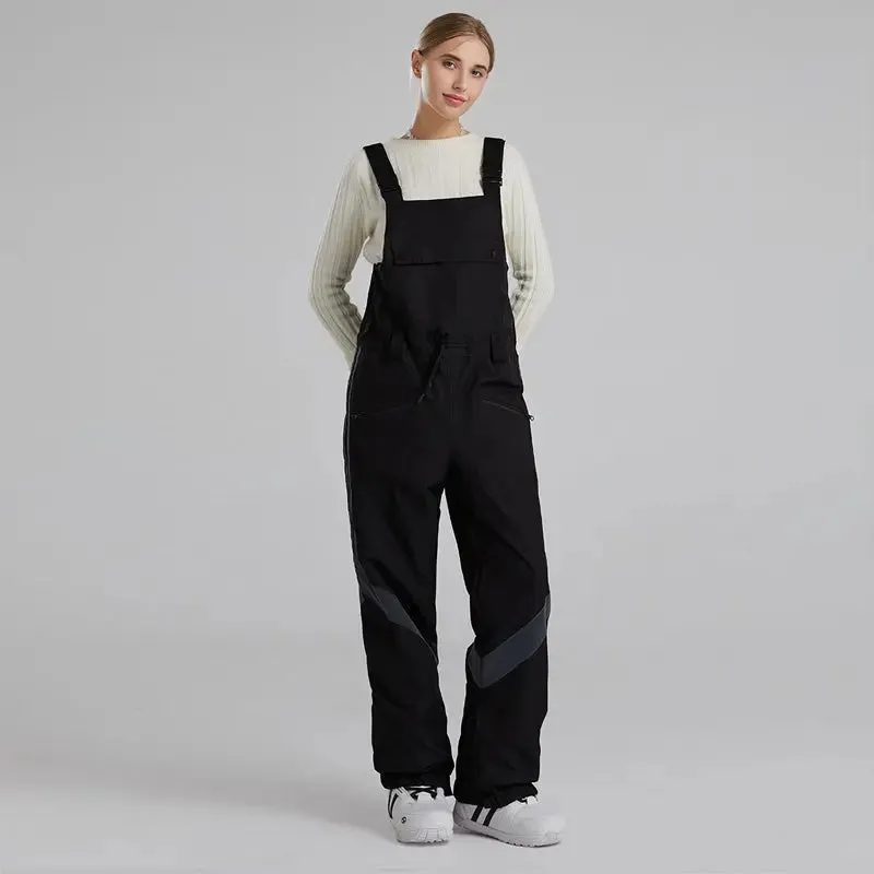 Women and Men Reflective Snow Bibs & Pants One-piece Ski Jumpsuits