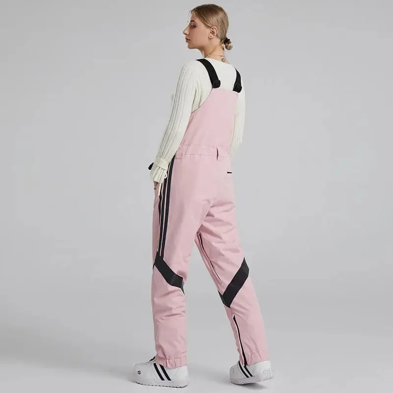Women and Men Reflective Snow Bibs & Pants One-piece Ski Jumpsuits