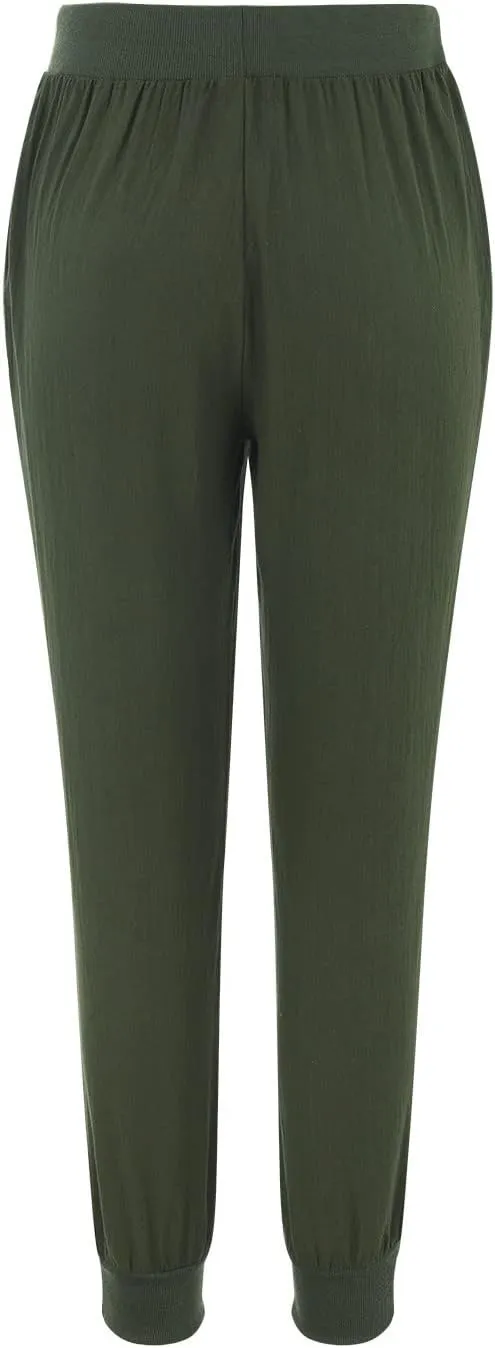 Women Cotton Linen Summer Boho Palazzo Pants High Waist Bootcut Slim Fit Palazzo Pants Trendy