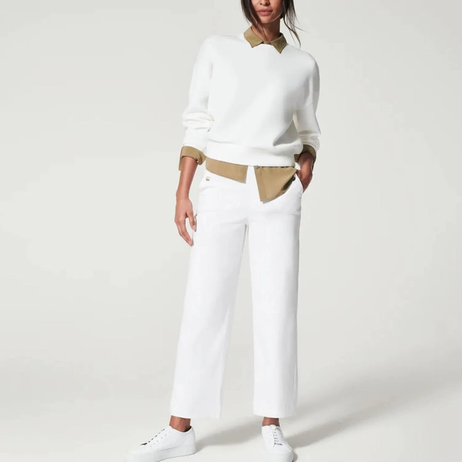 Women High Waist Casual Wide Leg Long Palazzo Pants Trousers Comfy Work Dress Pants Lounge Yoga Capris Pants