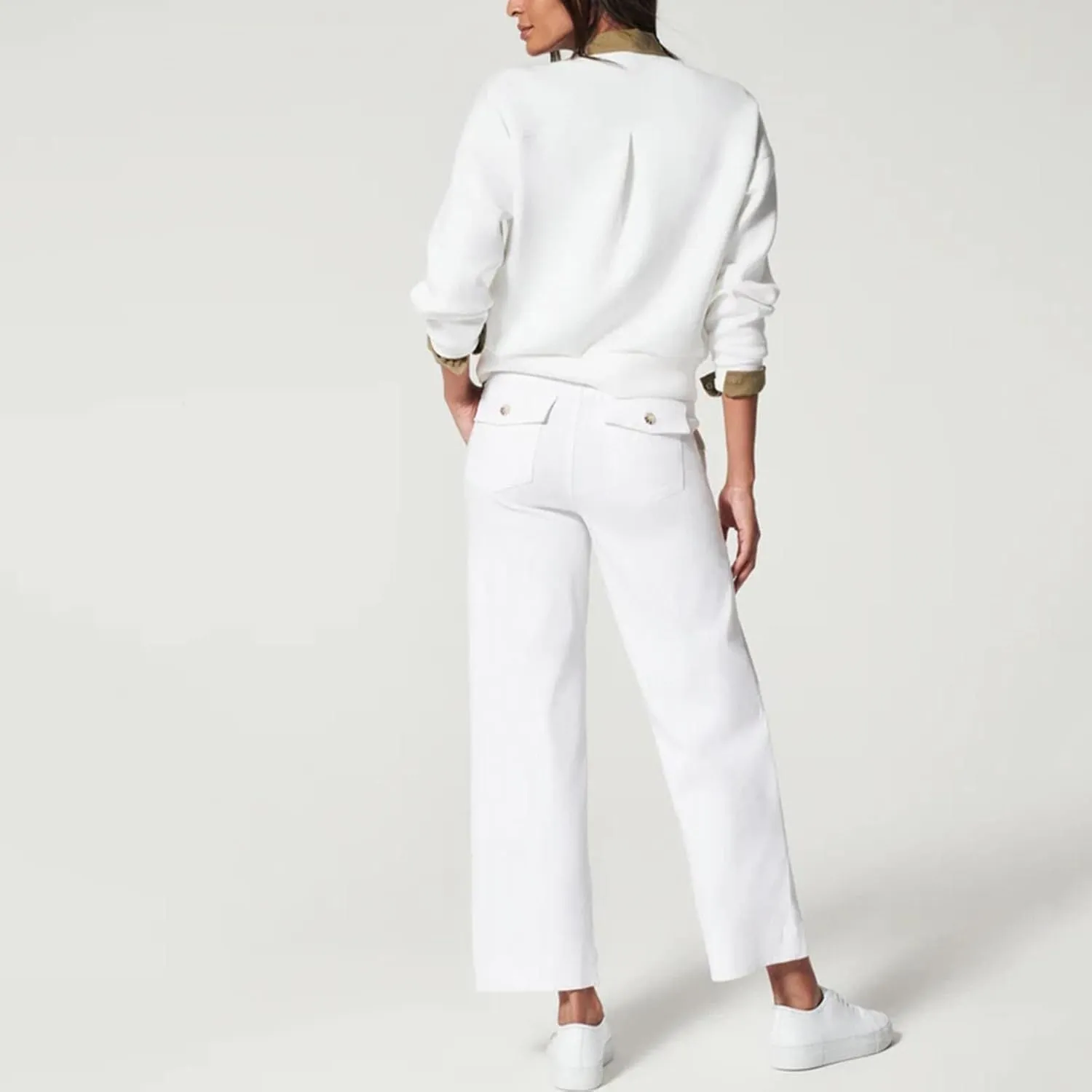 Women High Waist Casual Wide Leg Long Palazzo Pants Trousers Comfy Work Dress Pants Lounge Yoga Capris Pants