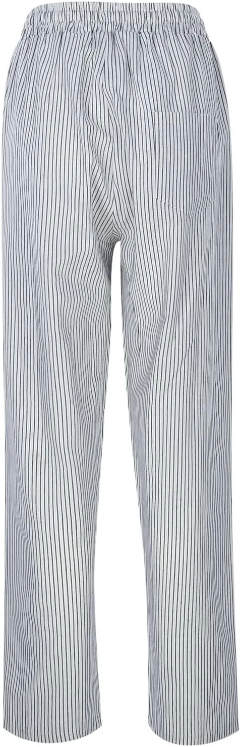 Womens Linen Pants with Pockets Striped Casual Pants Beach Trousers 2025 Women's High Waist Elastic Drawstring Pants
