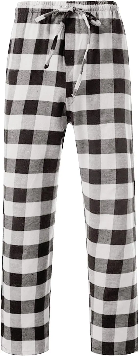 Womens Plaid Pajama Pants Sleepwear Loungewear High Waist Drawstring Long Pants Comfy Trousers Fall Fashion Clothes