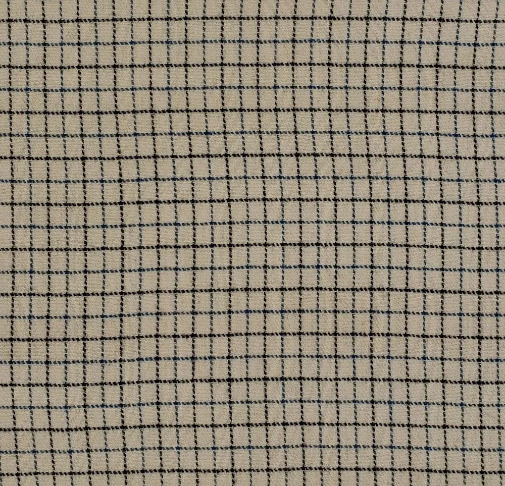 Wool | 55"  Cream/Blue/Black