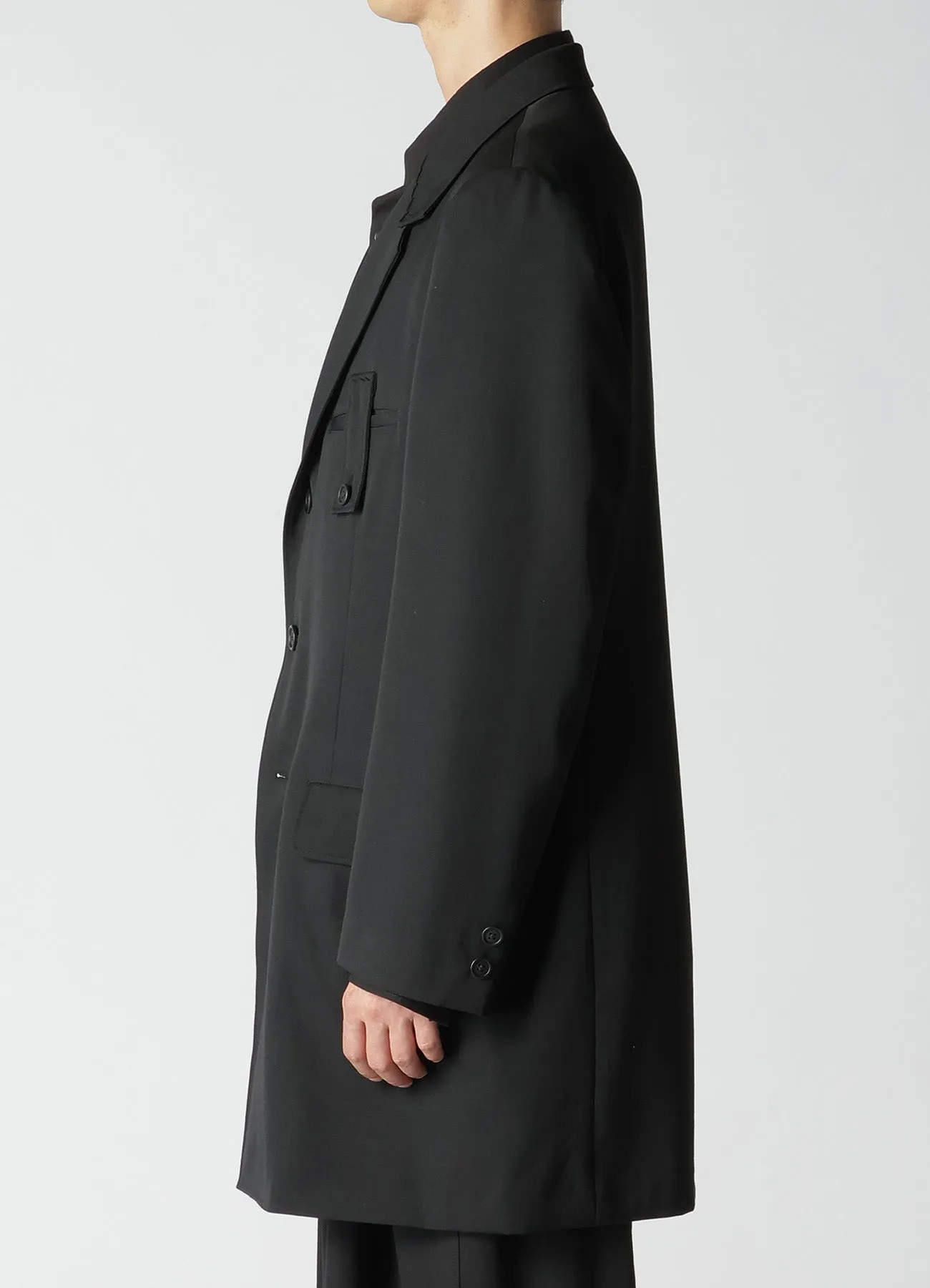 WOOL GABARDINE JACKET WITH HAND STITCH