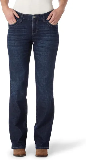 Wrangler Women's Q-Baby Mid Rise Boot Cut Ultimate Riding Jean-Discontinued