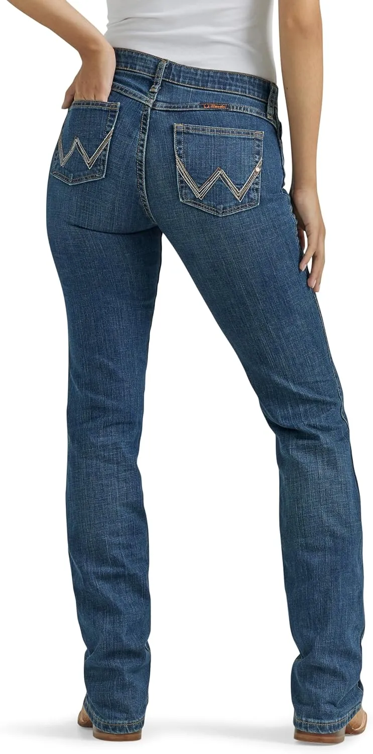 Wrangler Women's Q-Baby Mid Rise Boot Cut Ultimate Riding Jean-Discontinued