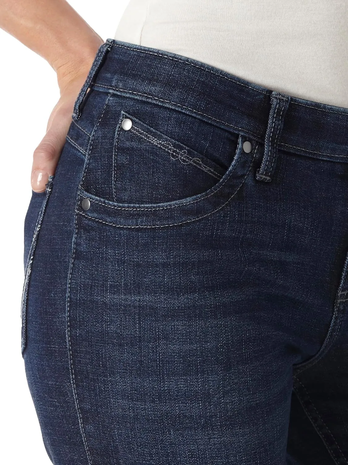 Wrangler Women's Q-Baby Mid Rise Boot Cut Ultimate Riding Jean-Discontinued