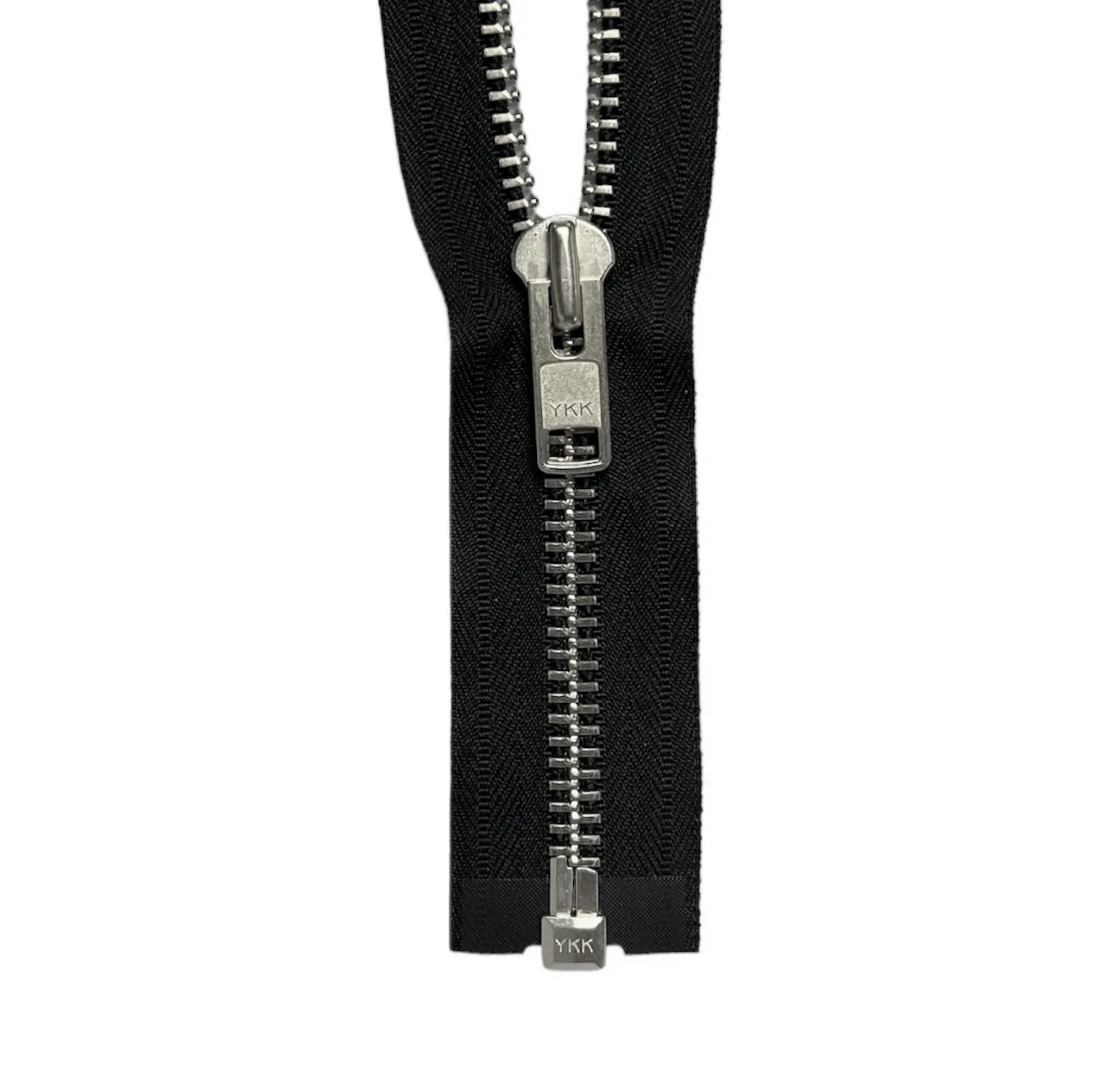 YKK #10 Nickel One-Way Open End Zippers - Black