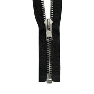 YKK #10 Nickel One-Way Open End Zippers - Black